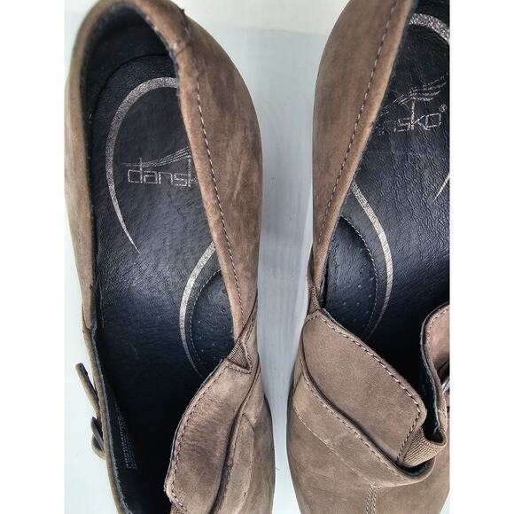 DANSKO brown Suede Buckle Slip On Clogs 40 - Picture 5 of 9